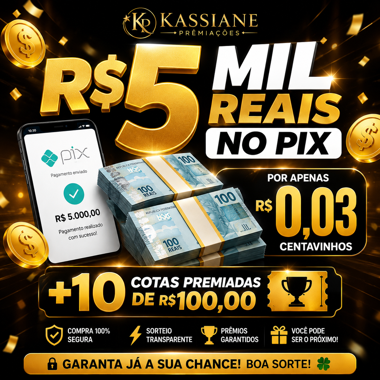 5 mil reais no pix